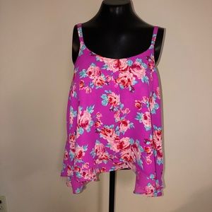floral super lightweight tank top